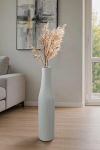 Podlahová váza VERTIGO, sklolaminát, výška 80 cm, bílý mat