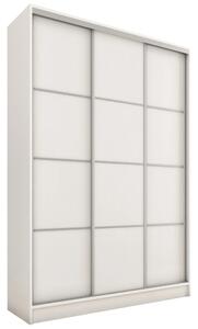 Šatní skříň LITOLARIS MAX 150 bez zrcadla, se 4 šuplíky a 2 šatními tyčemi, výška 235 cm, bílý mat