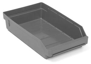 AJ Produkty Skladová nádoba REACH, 400x240x95 mm, recyklovaný plast, šedá