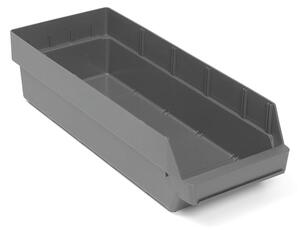 AJ Produkty Skladová nádoba REACH, 600x240x150 mm, recyklovaný plast, šedá