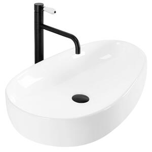 Rea Sandra, umyvadlo na desku 650x400x130 mm, bílá lesklá, REA-U8423