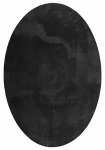 Kusové koberce Oválný HUARTE Černá 140 x 200 cm 100% polyester