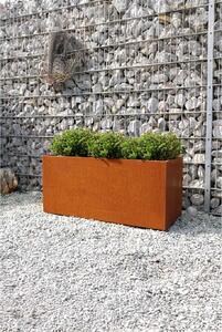 Truhlík MAXI, corten, šířka 100 cm, hnědý