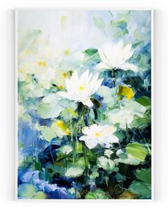 Plakát / Obraz Lotosové květy A4 - 21 x 29,7 cm Pololesklý saténový papír Bez okraje