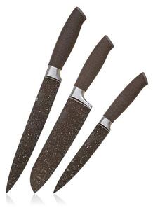 BANQUET Sada nožů s nepřilnavým povrchem PREMIUM Dark Brown, 3 ks