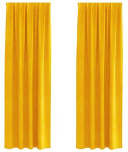 Zatemňovací závěsy 2 pcs Hořčicově žlutá 140 x 260 cm samet