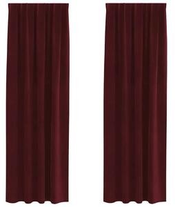 Zatemňovací závěsy 2 pcs Víno Červené 140 x 260 cm samet