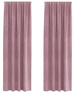 Zatemňovací závěsy 2 pcs Tmavě růžová 140 x 260 cm samet