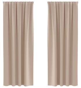 Závěsy na zatemnění s kroužky 2 pcs Taupe 225 x 140 cm