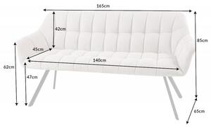 Stolová lavice PAPILLON 165 CM šampaňská strukturovaná látka Nábytek | Jídelní prostory | Stolové lavice