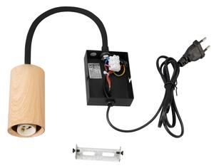 Brilagi - Flexibilní nástěnná lampa SELE 1xGU10/30W/230V černá/dekor dubu