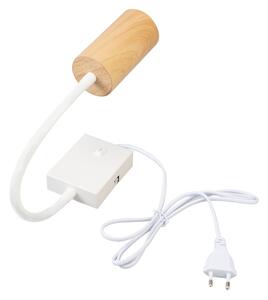 Brilagi - Flexibilní nástěnná lampa SELE 1xGU10/30W/230V bílá/dekor dubu