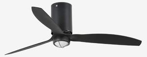 MINI TUBE FAN M LED, černá, stropní ventilátor s DC motorem - FARO