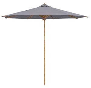 Zahradní slunečník Tmavě šedá Ø 270 x 260 cm bambus
