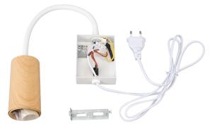 Brilagi - Flexibilní nástěnná lampa SELE 1xGU10/30W/230V bílá/dekor dubu