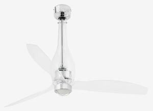 ETERFAN M LED, transparentní, stropní LED ventilátor s DC motorem - FARO