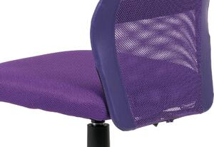 Autronic Dětská židle KA-V101 PUR, fialová MESH, ekokůže/černý plast