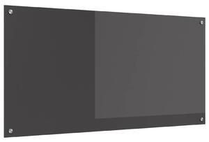 Kuchyňský obklad Tmavě šedá 120 x 60 cm tvrzené sklo