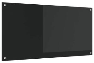 Kuchyňský obklad Černá 120 x 60 cm tvrzené sklo