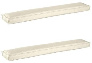 Sada polštářů na paletu 2 pcs Krémová 200 x 40 x 8 cm