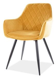 Jídelní židle LANIO žlutá/černá