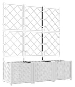 Zahradní pěstebník 3 ks Bílá 120 x 40 x 143 cm PP