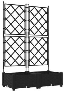 Zahradní pěstebník 2 ks Černá 80 x 40 x 125,5 cm PP