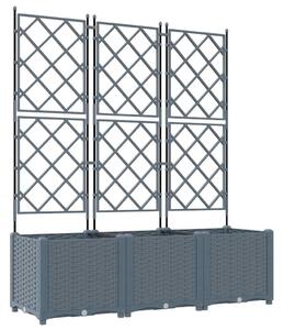 Zahradní pěstebník 3 ks Světle šedá 120 x 40 x 143 cm PP