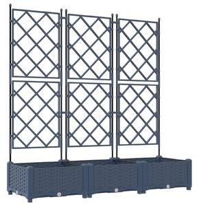 Zahradní pěstebník 3 ks Šedá 120 x 40 x 125,5 cm PP