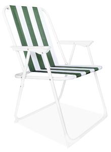 Linder Exclusiv Křeslo PO2600SG Zelené s pruhy