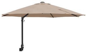 Zahradní slunečník Taupe 248 x 248 x 148 cm Polyester a ocel