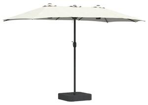Zahradní slunečník Písková 385 x 209 x 244 cm Polyester a ocel
