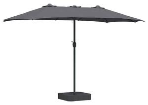 Zahradní slunečník Antracit 385 x 209 x 244 cm Polyester a ocel