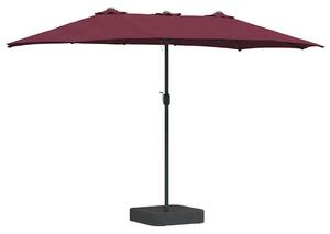 Zahradní slunečník Bordeaux červená 385 x 209 x 244 cm