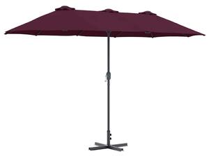 Zahradní slunečník Bordeaux červená 370 x 197 x 239 cm