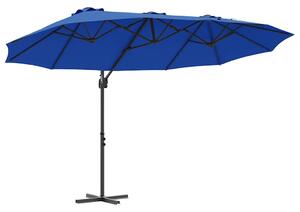 Slunečník 372 x 198 x 243 cm Polyester a hliník Azurblau