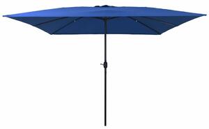 Zahradní slunečník 295 x 295 x 245 cm Polyester a ocel Azurblau