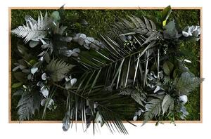 Rostlinný obraz s designem Džungle 100x60, Dřevěný rám (dub)