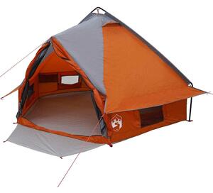 Teepee stan pro 4 osoby Šedá a oranžová 388 x 320 x 169 cm