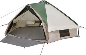 Teepee stan pro 8 osob Zelená a bílá 490 x 410 x 210 cm