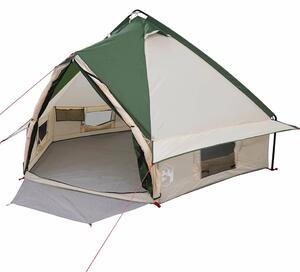 Teepee stan pro 4 osoby Zelená a šedá 388 x 320 x 169 cm