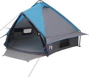 Teepee stan pro 4 osoby Modrý a šedý 388 x 320 x 169 cm