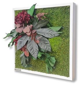 Rostlinný obraz s designem Džungle - červený 35x35