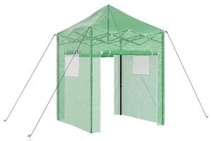 Skleník s pop-up rámem Zelená 200 x 200 x 300 cm Železo