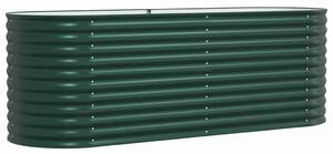 Vyvýšený záhon Zelená 240 x 80 x 81 cm Ocel