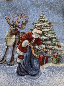 Polštářek vánoční Santa se Sobem, 45 cm x 45 cm