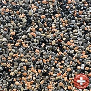 Báča Beton Kamenný koberec na stěnu Modena Frakce: Hrubá (4 – 8 mm), vydatnost setu 2,6 m², Doporučené použití v: exteriéru - polyuretanové pojivo