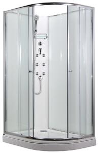 ARTTEC SIRIUS 120x90 cm - masážní sprchový box model 4 clear levá