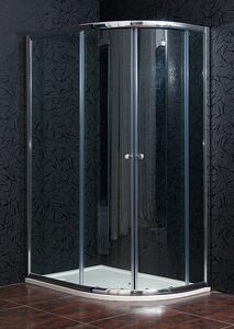Sprchový kout čtvrtkruhový KLASIK 120 x 90 cm čiré sklo