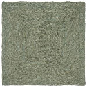 Kusové koberce Obdélníkový Olivově zelená 160 x 160 cm juta